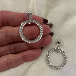 TOUCHSTONE  CRYSTAL BY SWAROVSKI FULL CIRCLE EARRINGS
